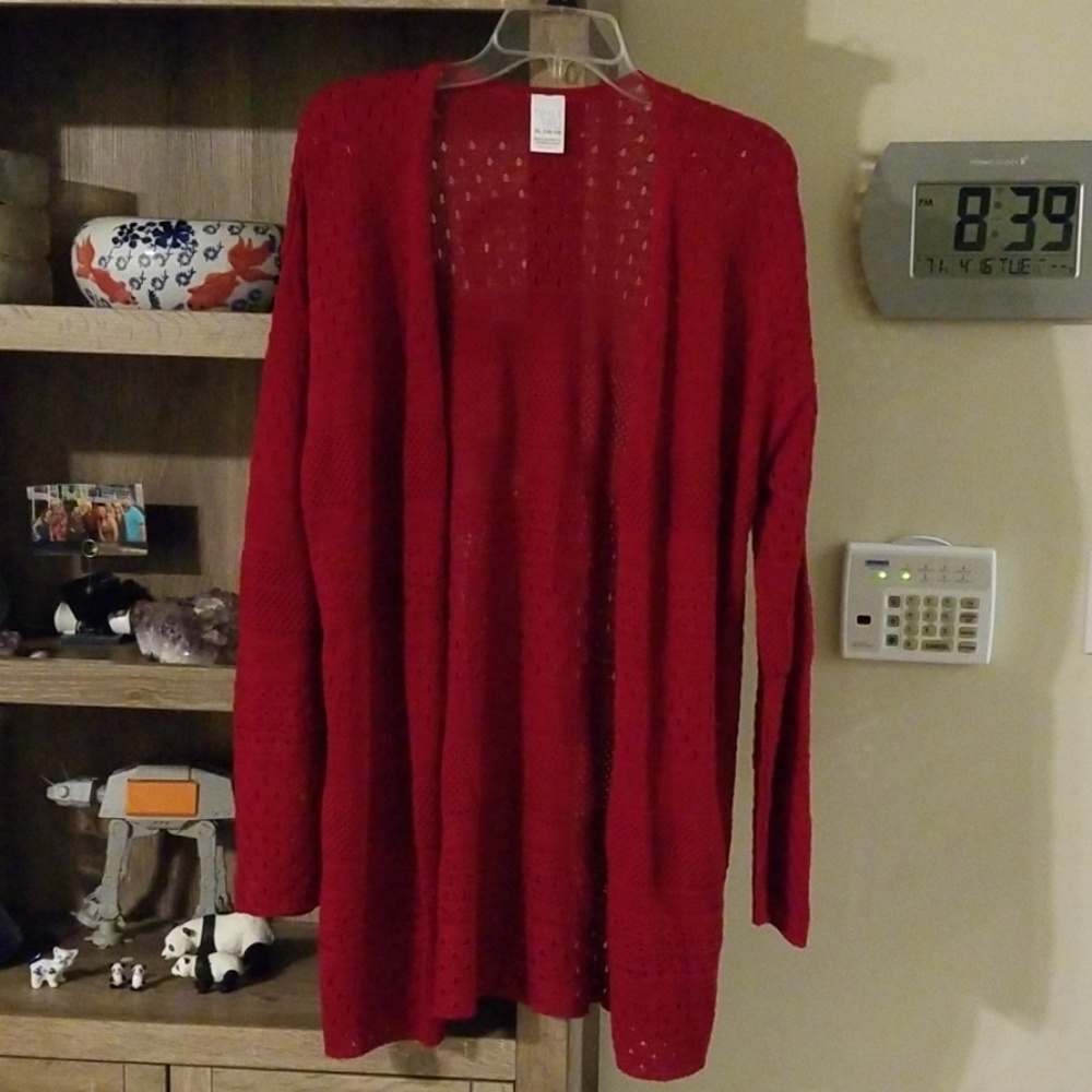LIKE NEW! Time & Tru Pointelle Cardigan/XL
